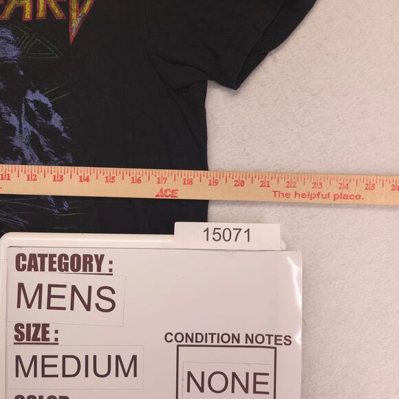 Def Leppard Band Graphic Crew Neck T Shirt Adult Mens Size Medium M Black - Picture 7 of 9